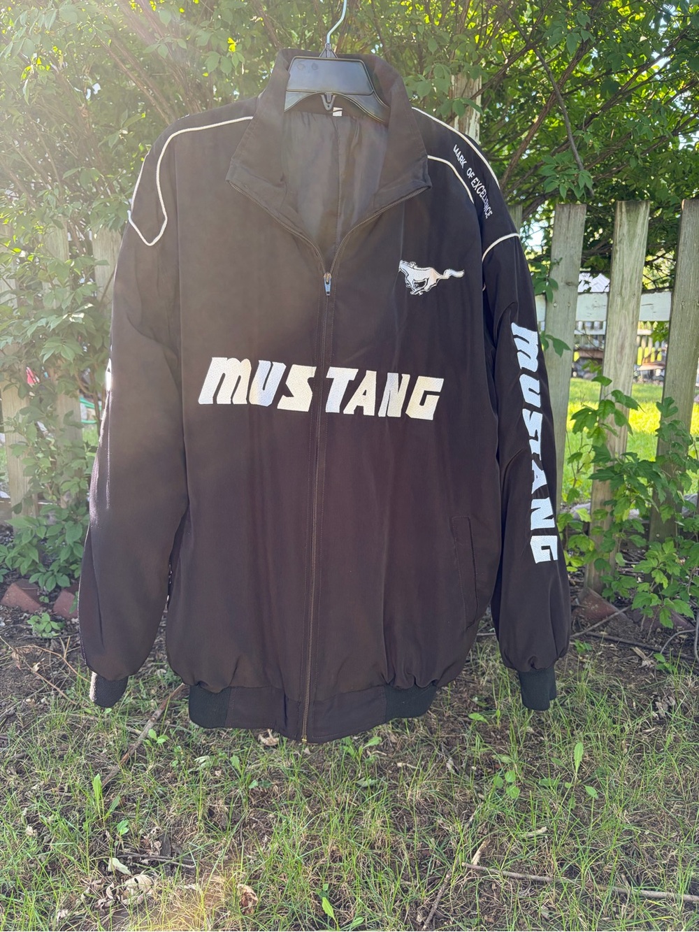 Branded Black Bomber Jacket